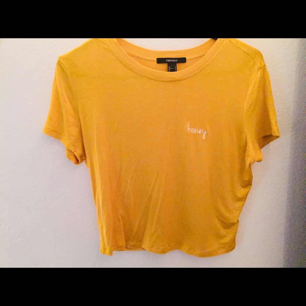 Yellow crop top